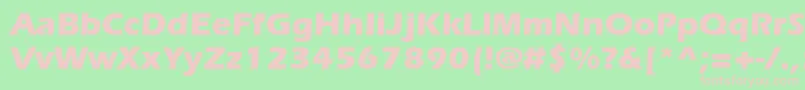 ItcerasstdBold Font – Pink Fonts on Green Background