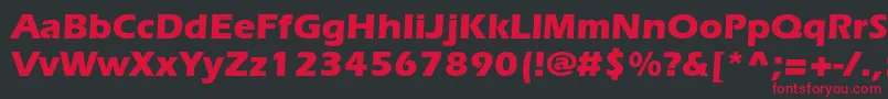ItcerasstdBold Font – Red Fonts on Black Background