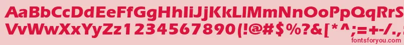 ItcerasstdBold Font – Red Fonts on Pink Background