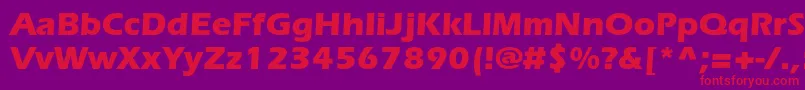 ItcerasstdBold Font – Red Fonts on Purple Background