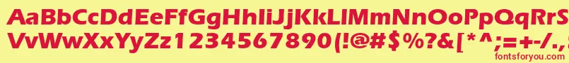 ItcerasstdBold Font – Red Fonts on Yellow Background