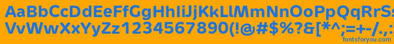 MetronTextProBold Font – Blue Fonts on Orange Background