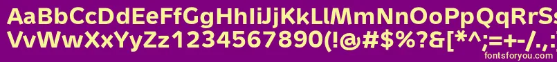 MetronTextProBold Font – Yellow Fonts on Purple Background