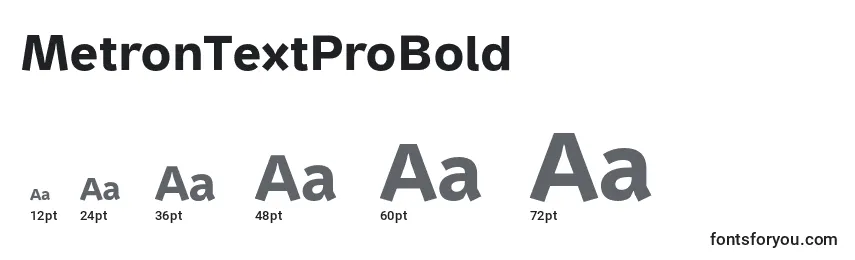 MetronTextProBold Font Sizes
