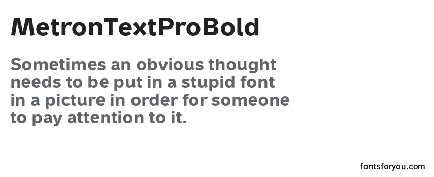 MetronTextProBold-fontti