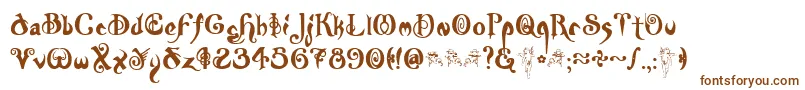 Nymph Font – Brown Fonts on White Background