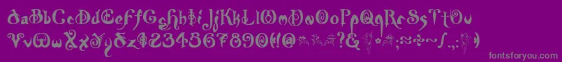 Nymph Font – Gray Fonts on Purple Background