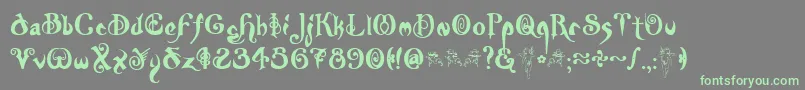 Weitere Informationen zur Nymph-Schriftart Nymph-Schriftart – Grüne Schriften auf grauem Hintergrund