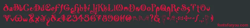 Nymph Font – Red Fonts on Black Background