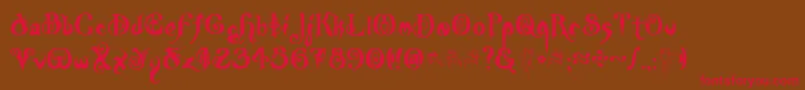 Nymph Font – Red Fonts on Brown Background