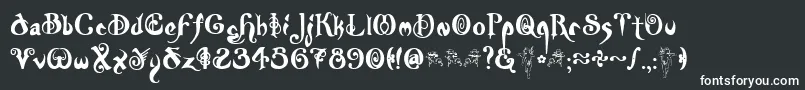 Nymph Font – White Fonts on Black Background