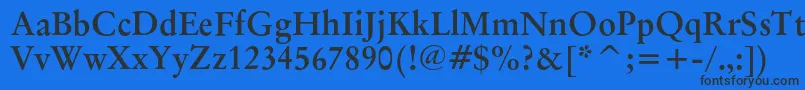 OriginalgaramondcbtBold Font – Black Fonts on Blue Background