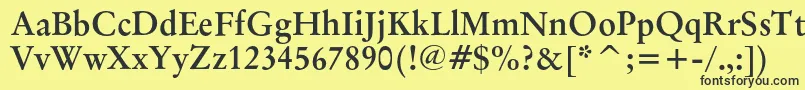 OriginalgaramondcbtBold Font – Black Fonts on Yellow Background