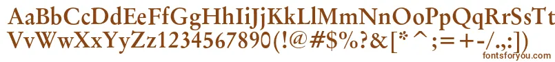 OriginalgaramondcbtBold Font – Brown Fonts on White Background