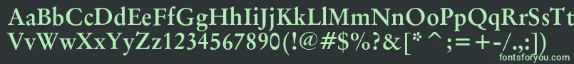 OriginalgaramondcbtBold Font – Green Fonts on Black Background