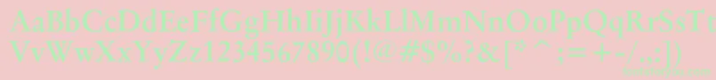 OriginalgaramondcbtBold Font – Green Fonts on Pink Background