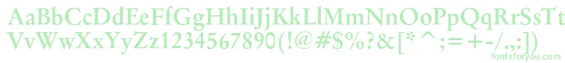 OriginalgaramondcbtBold Font – Green Fonts on White Background