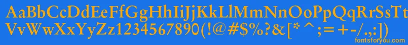 OriginalgaramondcbtBold Font – Orange Fonts on Blue Background