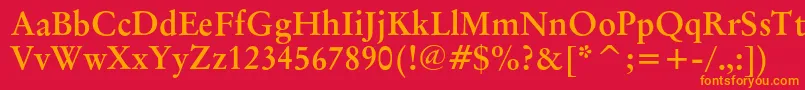 OriginalgaramondcbtBold Font – Orange Fonts on Red Background