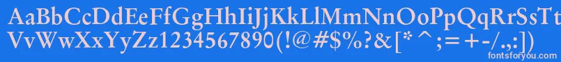 OriginalgaramondcbtBold Font – Pink Fonts on Blue Background