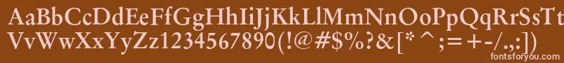 OriginalgaramondcbtBold Font – Pink Fonts on Brown Background