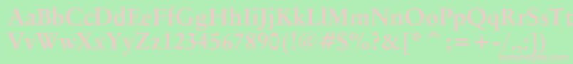 OriginalgaramondcbtBold Font – Pink Fonts on Green Background