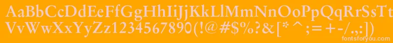 OriginalgaramondcbtBold Font – Pink Fonts on Orange Background