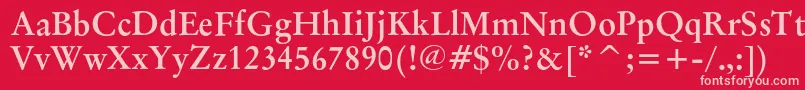 OriginalgaramondcbtBold Font – Pink Fonts on Red Background