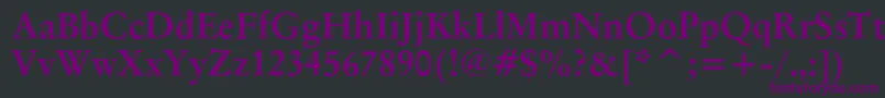 OriginalgaramondcbtBold Font – Purple Fonts on Black Background