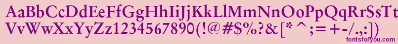 OriginalgaramondcbtBold Font – Purple Fonts on Pink Background