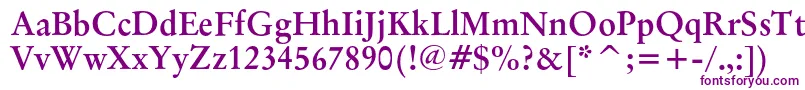 OriginalgaramondcbtBold Font – Purple Fonts on White Background