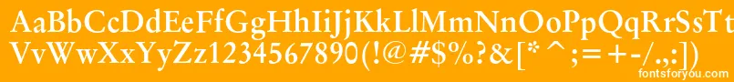 OriginalgaramondcbtBold Font – White Fonts on Orange Background