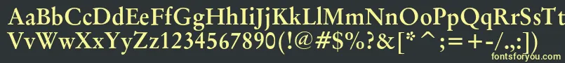 OriginalgaramondcbtBold Font – Yellow Fonts on Black Background