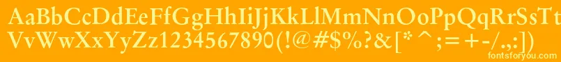 OriginalgaramondcbtBold Font – Yellow Fonts on Orange Background