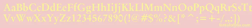 OriginalgaramondcbtBold Font – Yellow Fonts on Pink Background