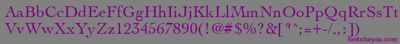 Шрифт CocktailRegular – фиолетовые шрифты на сером фоне