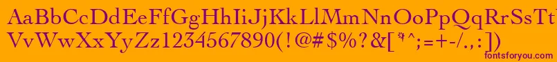 CocktailRegular Font – Purple Fonts on Orange Background