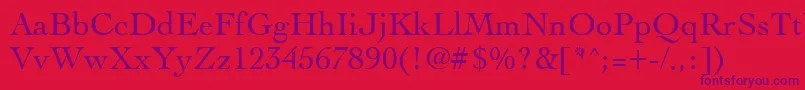 CocktailRegular Font – Purple Fonts on Red Background