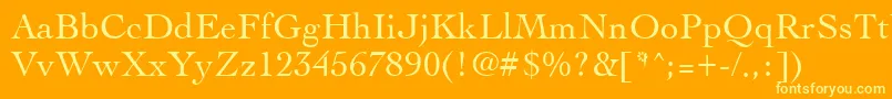 CocktailRegular Font – Yellow Fonts on Orange Background