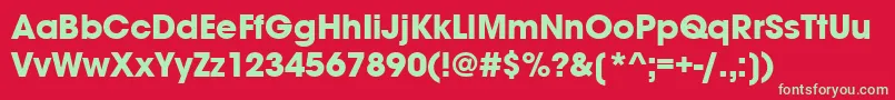 AvantgardemditcttРџРѕР»СѓР¶РёСЂРЅС‹Р№ Font – Green Fonts on Red Background