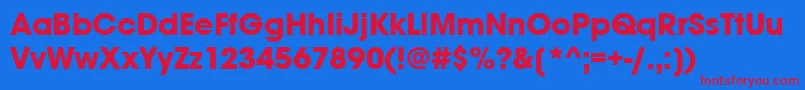 AvantgardemditcttРџРѕР»СѓР¶РёСЂРЅС‹Р№ Font – Red Fonts on Blue Background