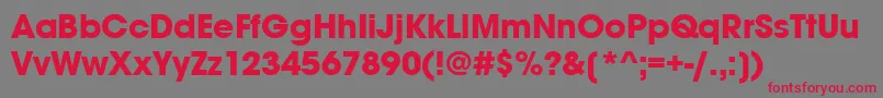AvantgardemditcttРџРѕР»СѓР¶РёСЂРЅС‹Р№ Font – Red Fonts on Gray Background