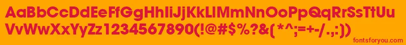 AvantgardemditcttРџРѕР»СѓР¶РёСЂРЅС‹Р№ Font – Red Fonts on Orange Background