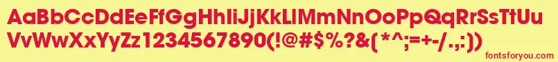 AvantgardemditcttРџРѕР»СѓР¶РёСЂРЅС‹Р№ Font – Red Fonts on Yellow Background
