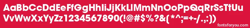 AvantgardemditcttРџРѕР»СѓР¶РёСЂРЅС‹Р№ Font – White Fonts on Red Background
