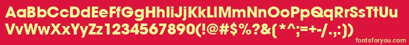 AvantgardemditcttРџРѕР»СѓР¶РёСЂРЅС‹Р№ Font – Yellow Fonts on Red Background