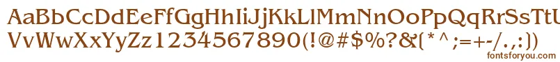 Шрифт ExpressDecoSsi – коричневые шрифты на белом фоне