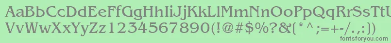 フォントExpressDecoSsi – 緑の背景に灰色の文字