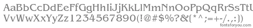Шрифт ExpressDecoSsi – серые шрифты на белом фоне