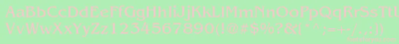 ExpressDecoSsi Font – Pink Fonts on Green Background